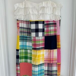 NWT Lilly Pulitzer Cameron Strapless Dress Bingo Blanket Patch Size 4 NEW Tags